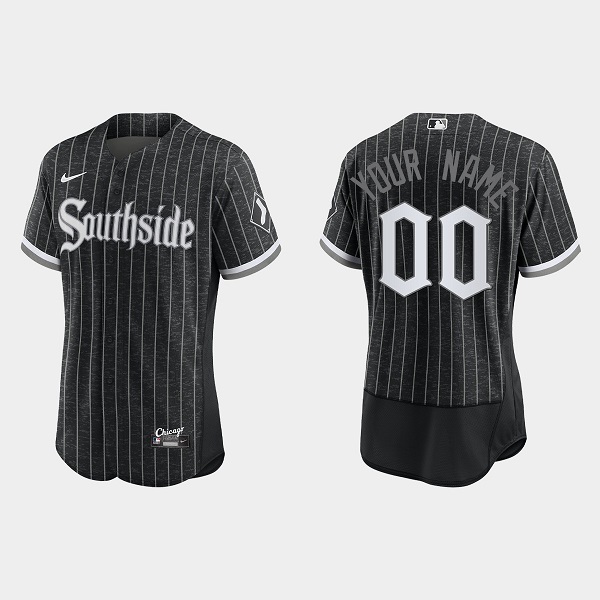 Men's Chicago White Sox ACTIVE PLAYER Custom Black 2021 City Connect Flex Base Stitched MLB Jersey Men's Chicago White Sox ACTIVE PLAYER Custom Black 2021 City Connect Flex Base Stitched MLB Jersey